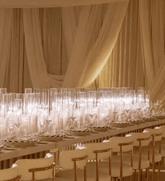 Wedding table place setting
