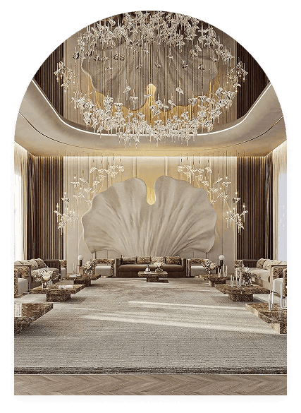 Luxury wedding venue interior